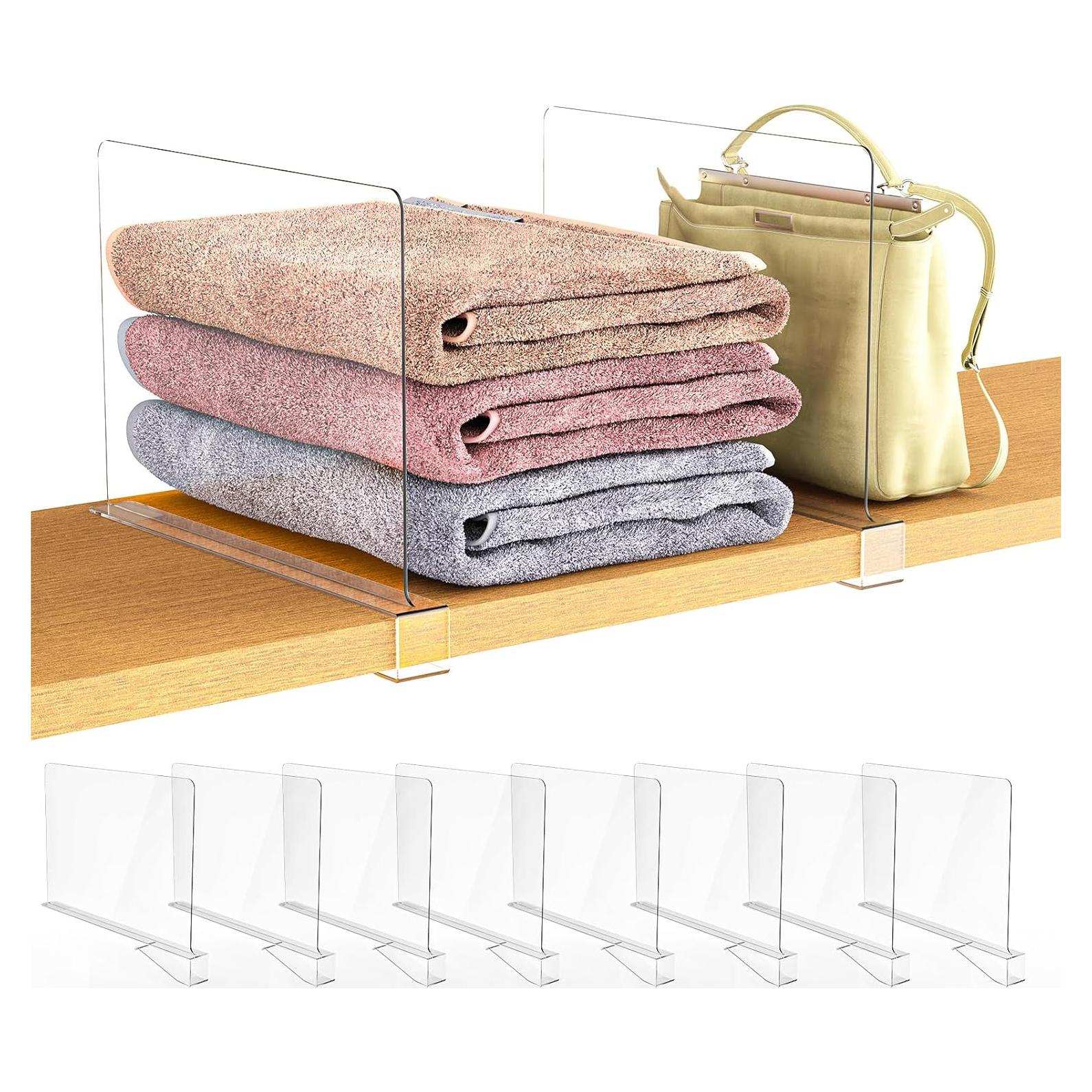 Paquete de 8 Divisores de Estante Acrílico Ginbel 33 cm