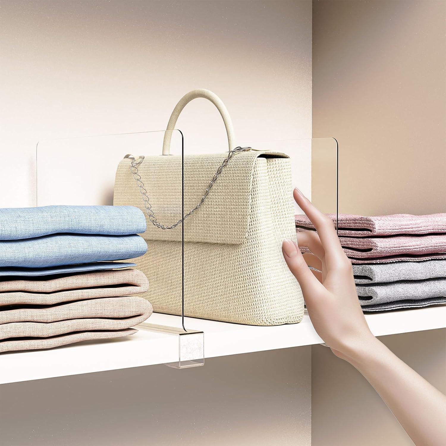 Paquete de 8 Divisores de Estante Acrílico Ginbel 33 cm