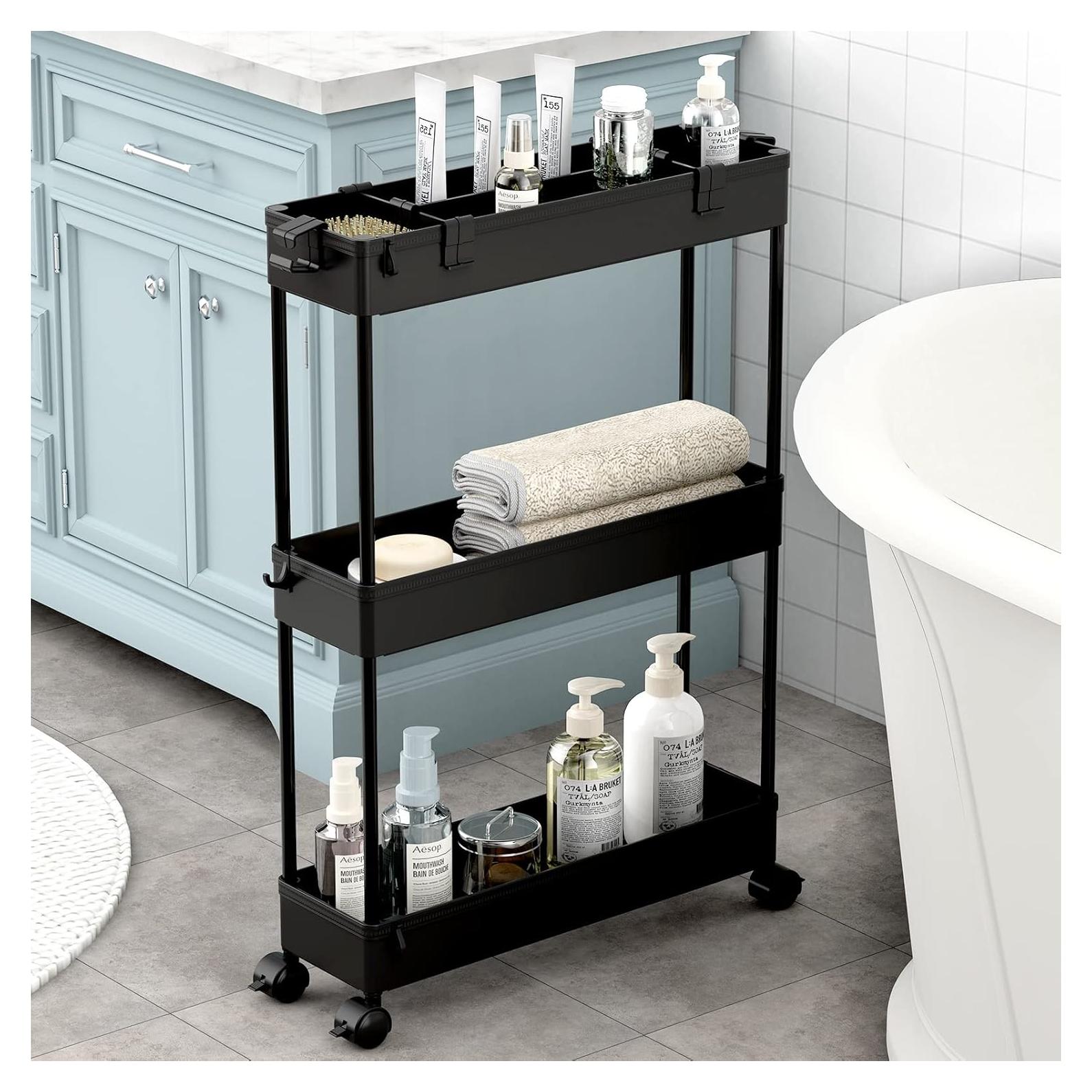 Carro de Almacenamiento Slim SPACELEAD 3 Niveles Negro