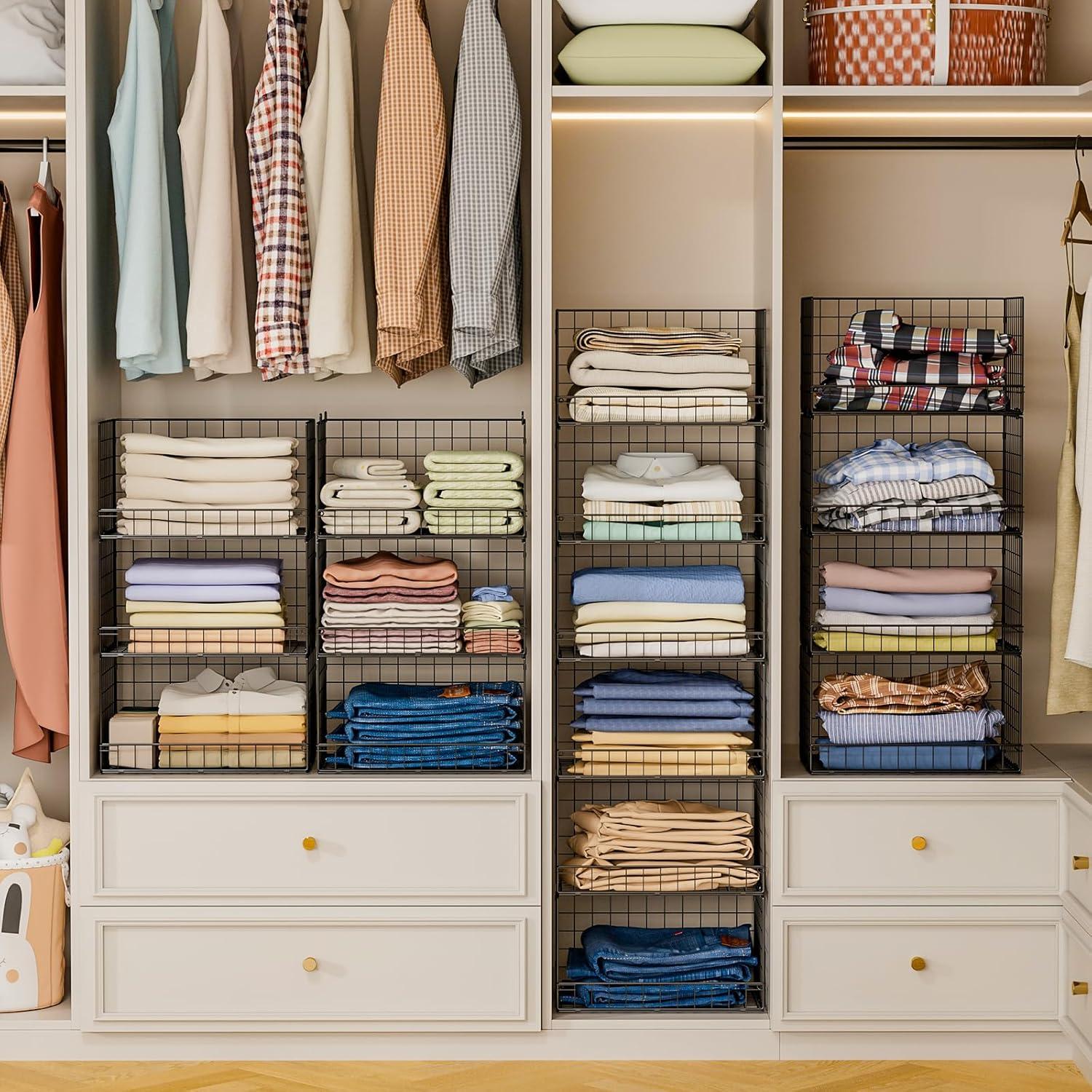 Organizador de Closet Yociyoga 6 Niveles Plegable Metal 6,35 kg