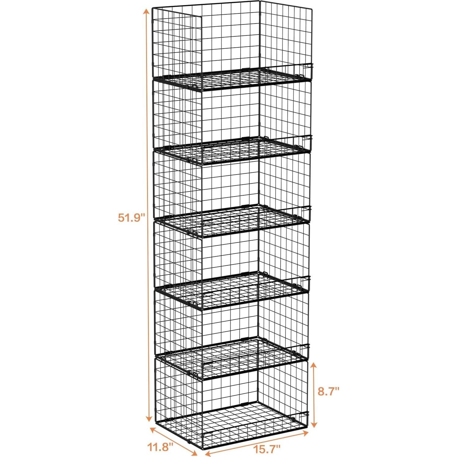 Organizador de Closet Yociyoga 6 Niveles Plegable Metal 6,35 kg