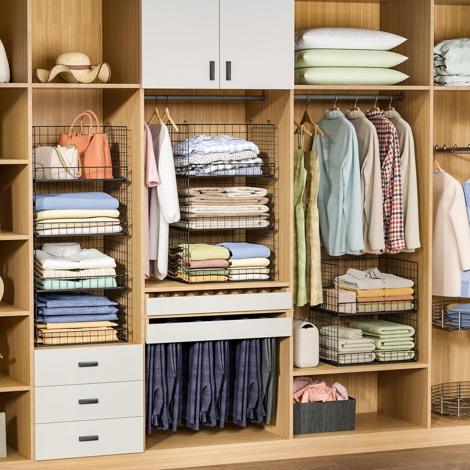 Organizador de Closet Yociyoga 6 Niveles Plegable Metal 6,35 kg