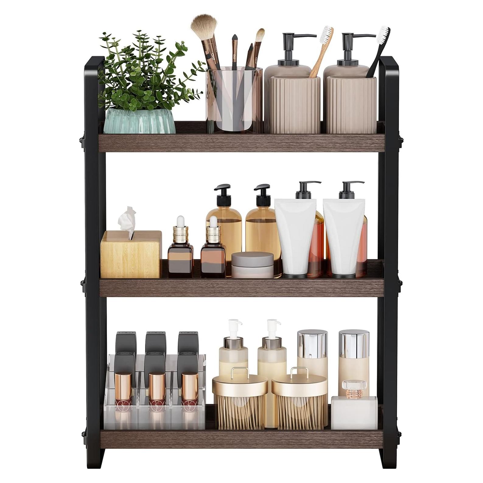 Organizador de Baño HNRLOY M-11 Marrón 3 Niveles