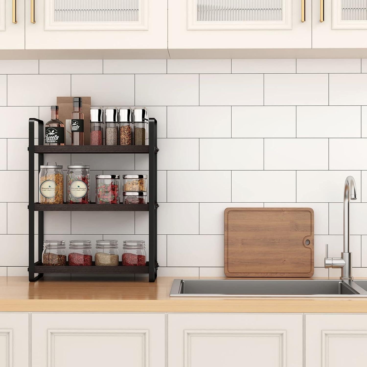 Organizador de Baño HNRLOY M-11 Marrón 3 Niveles