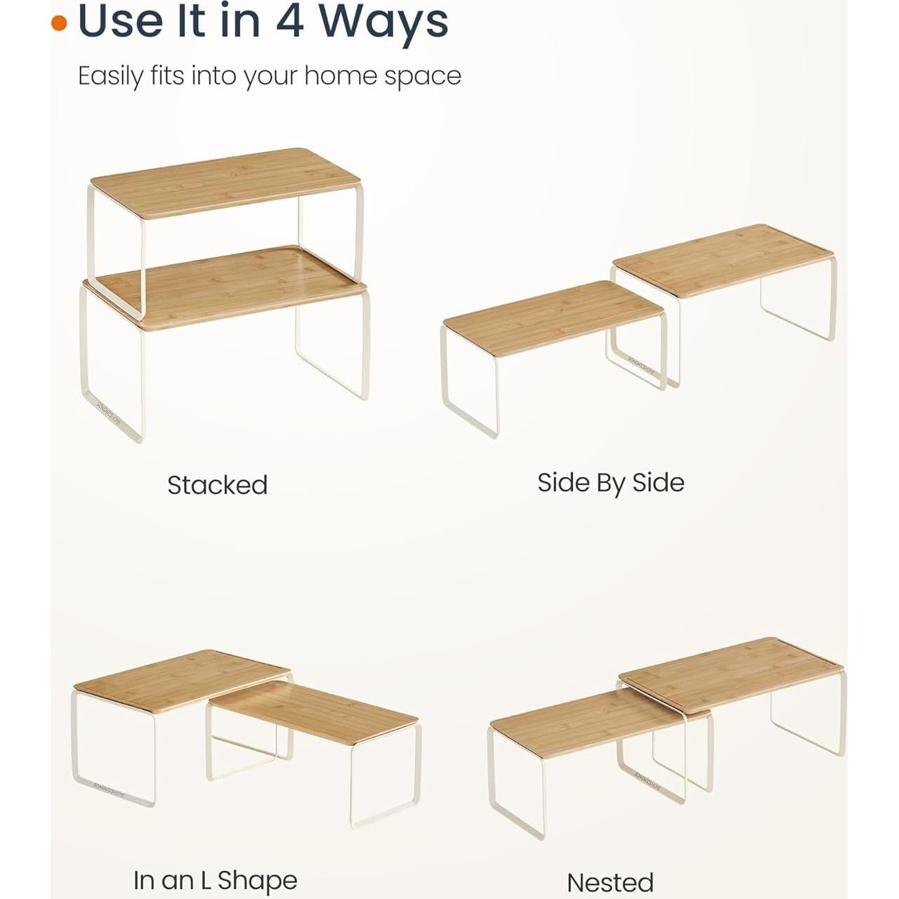 Organizador de Armario de Bambú SONGMICS HOME 2 Estantes