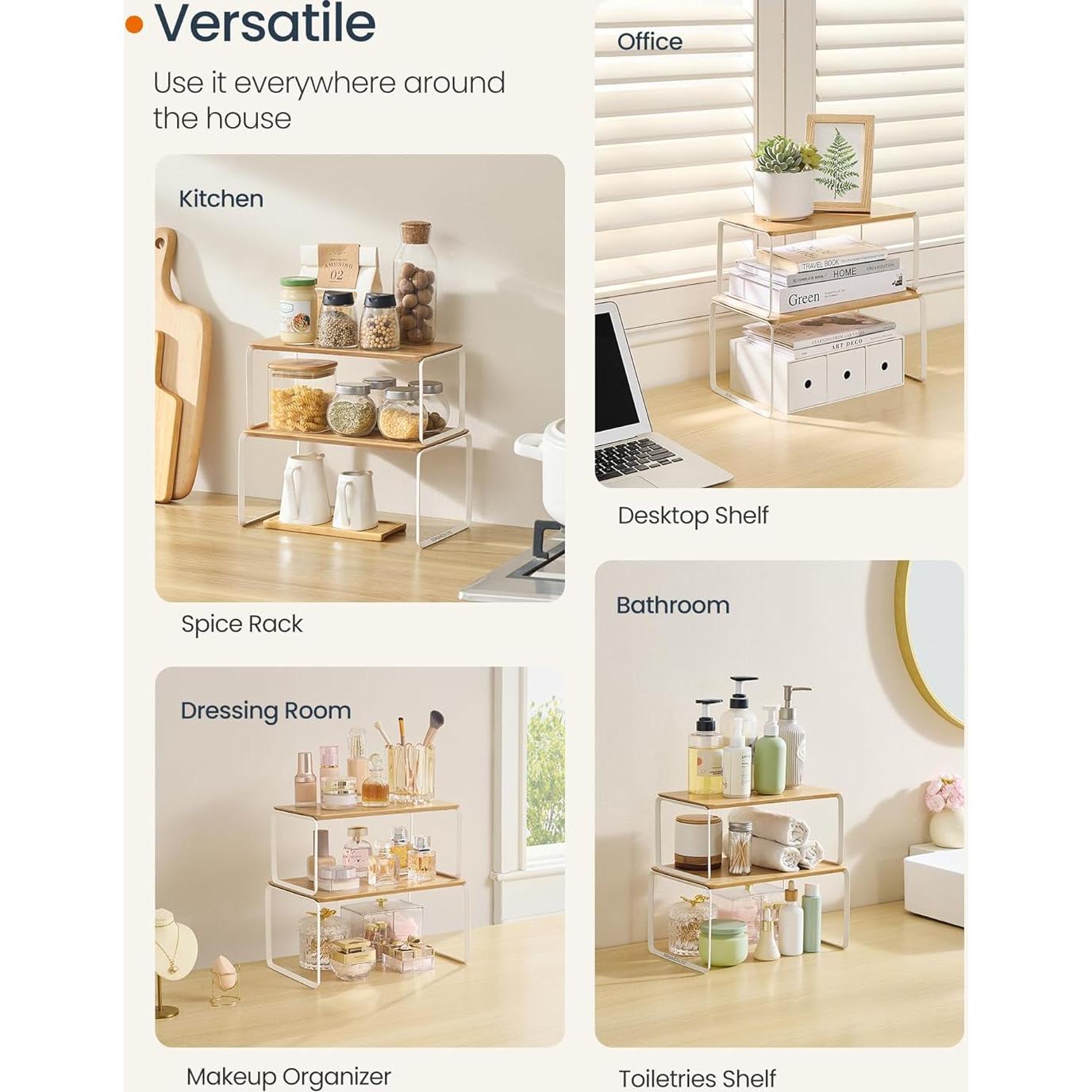 Organizador de Armario de Bambú SONGMICS HOME 2 Estantes