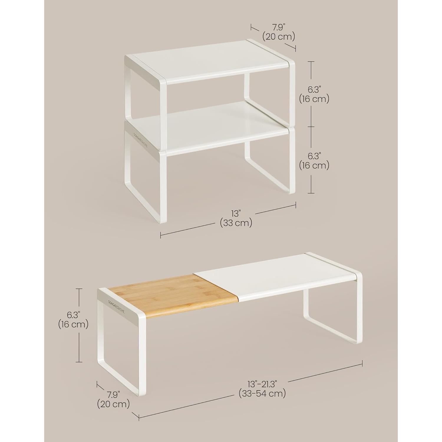 Estantes Expandibles para Especias SONGMICS HOME 2 Pzas