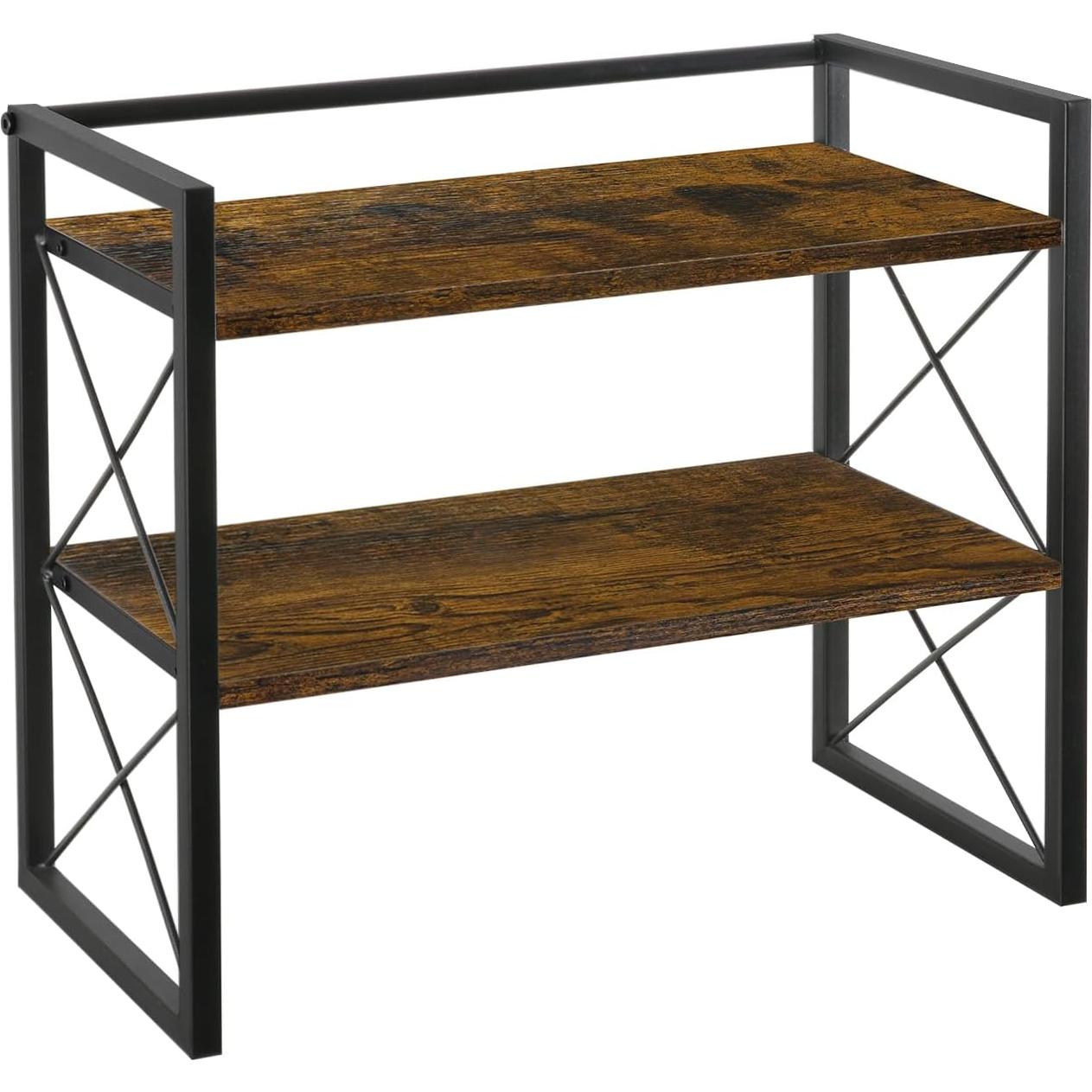 Organizador de Estante de Escritorio YINMIT 2 Niveles Madera