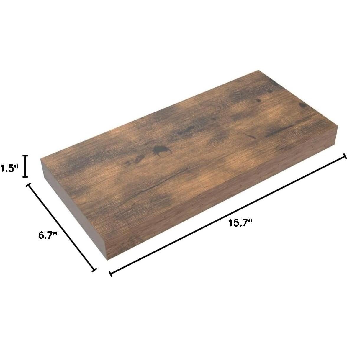 Estantes Flotantes QEEIG 3 Piezas 40,64 cm Marrón Rústico