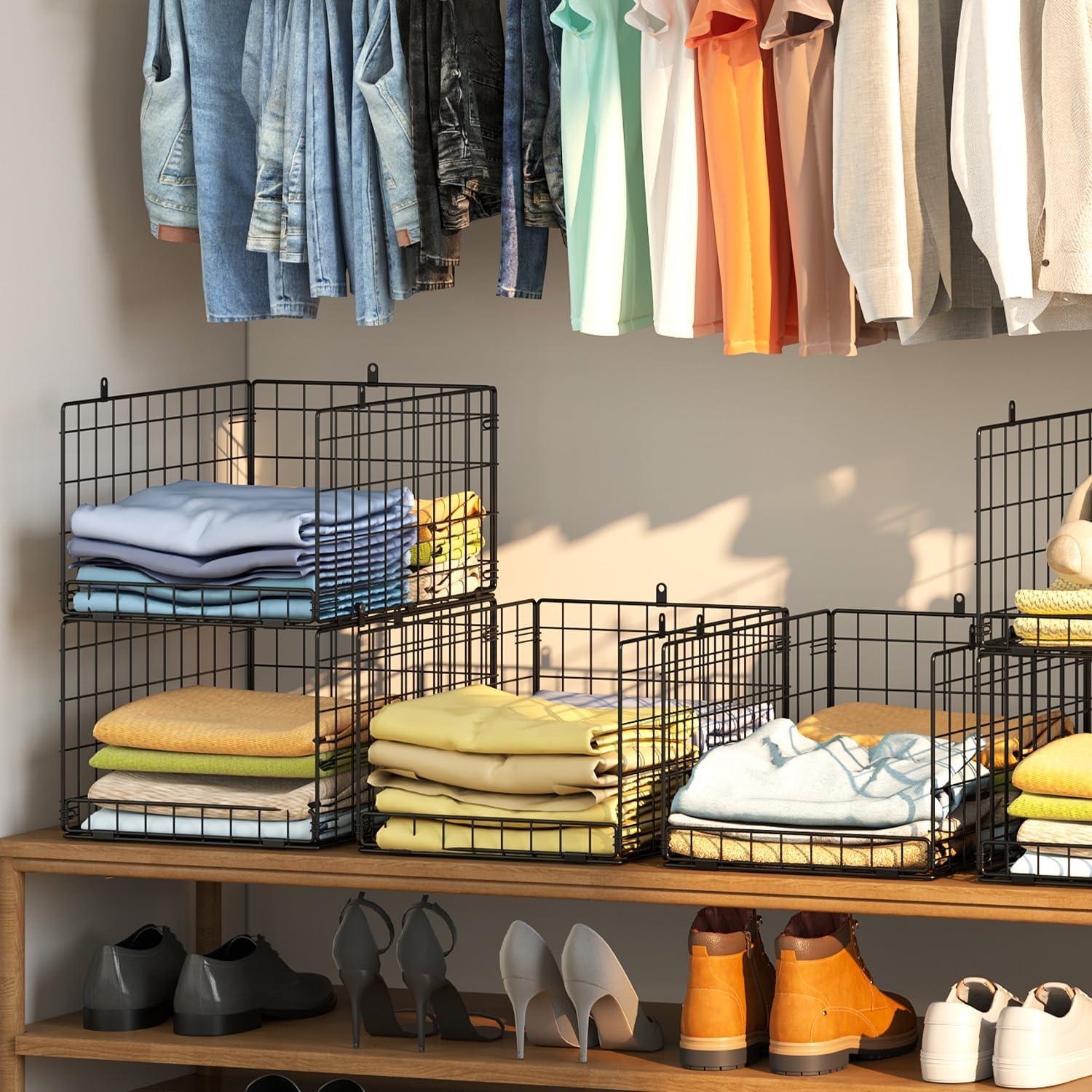 Organizador de Closet Cidaziya 4 Niveles Plegable Negro