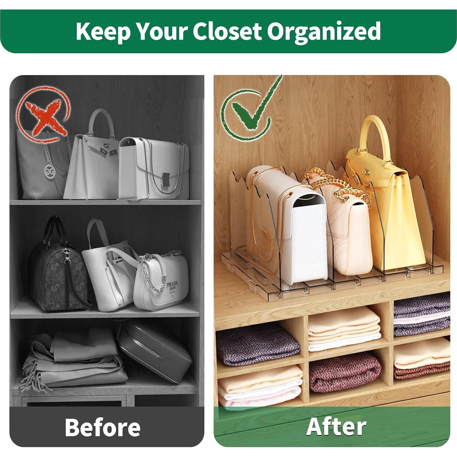 Divisor de Estante Ajustable Spacekeeper 4 Piezas Transparente