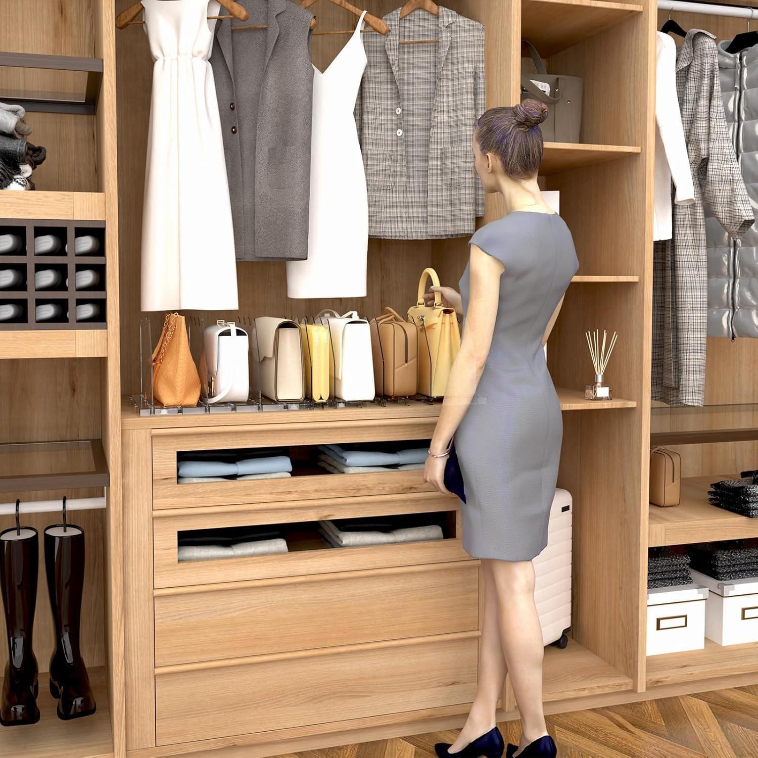 Divisor de Estante Ajustable Spacekeeper 4 Piezas Transparente