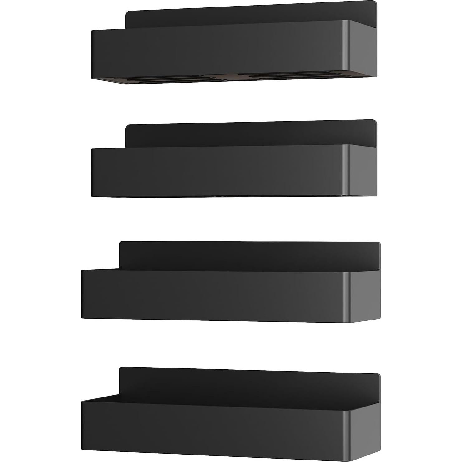 Estante Magnético para Especias Mystozer Negro 4 Paquete