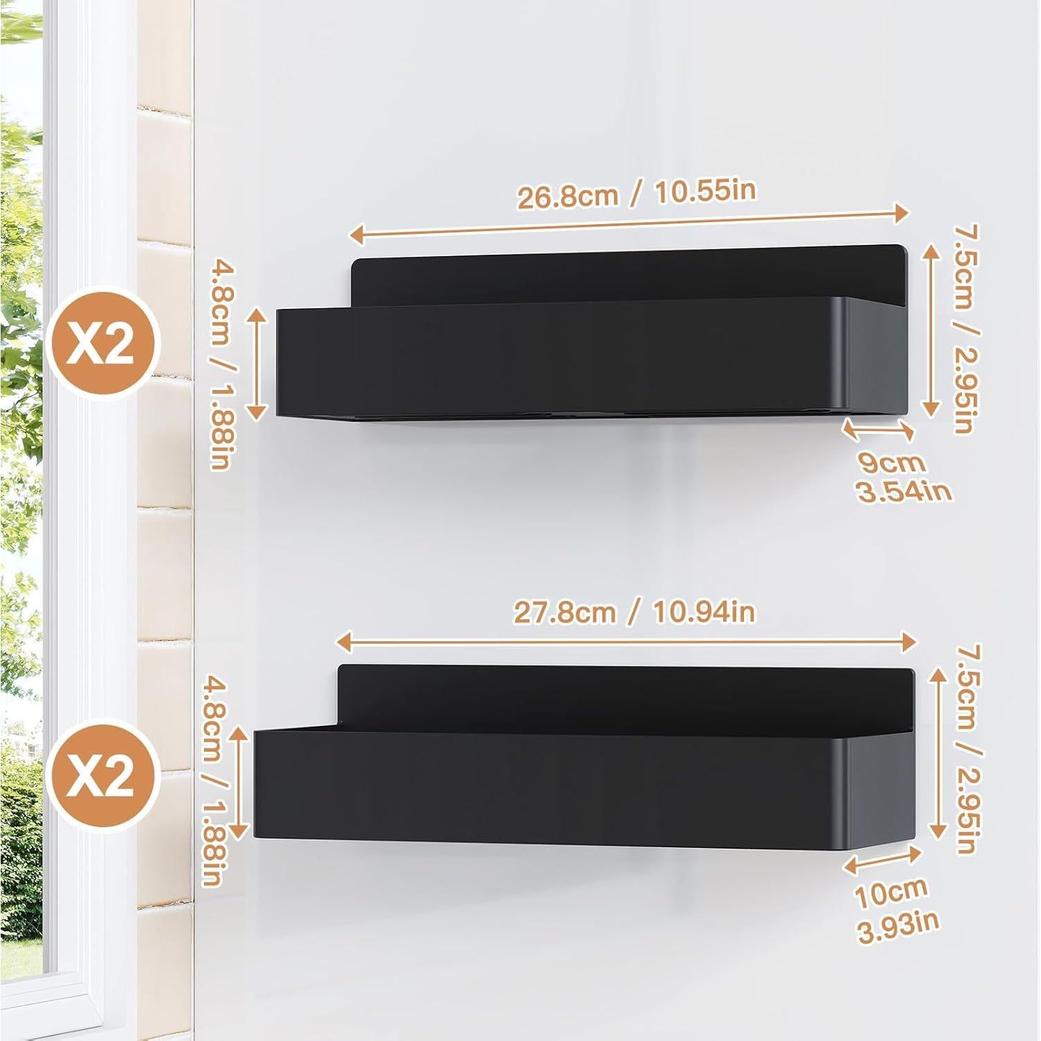 Estante Magnético para Especias Mystozer Negro 4 Paquete