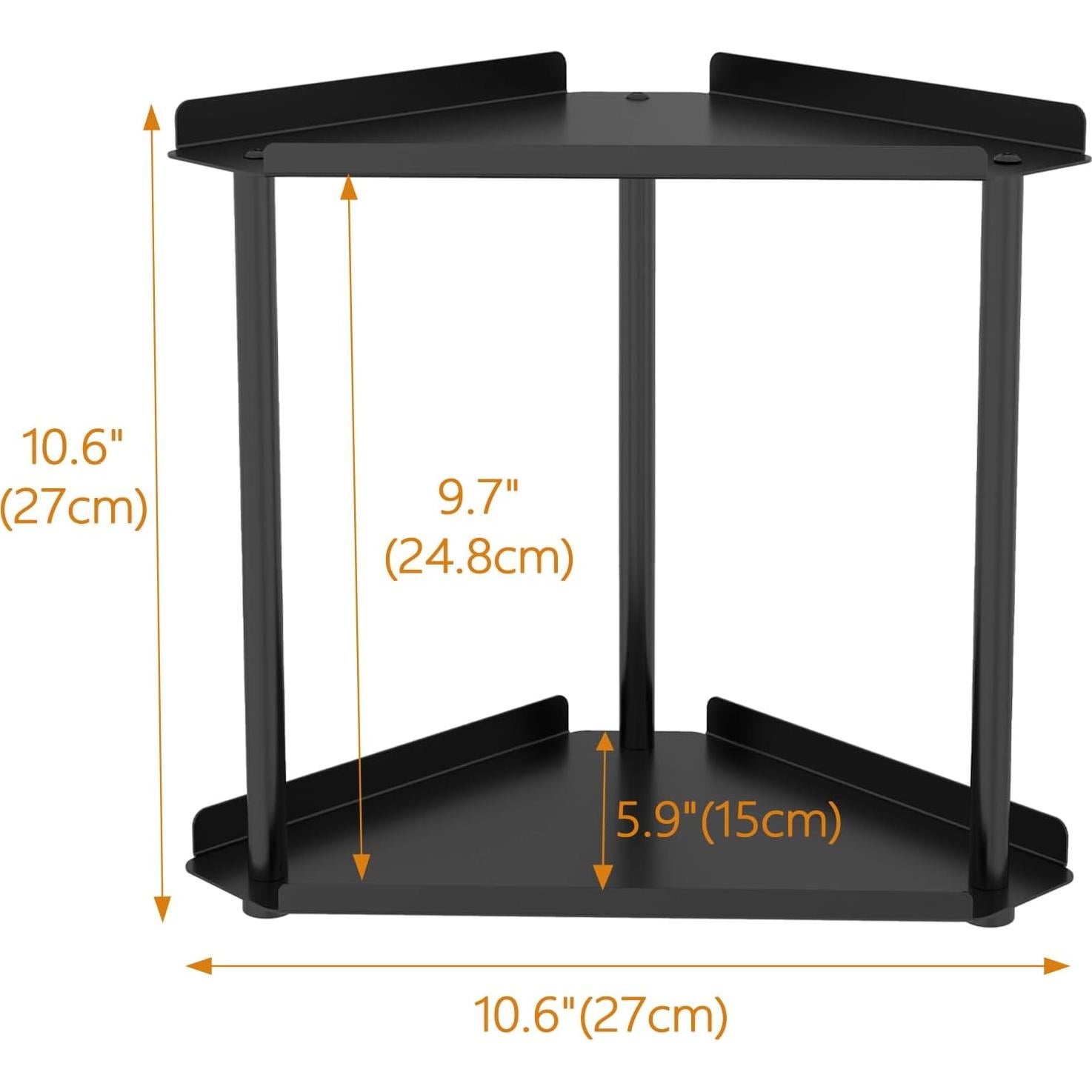 Organizador de baño Jesginboo 2 niveles negro compacto