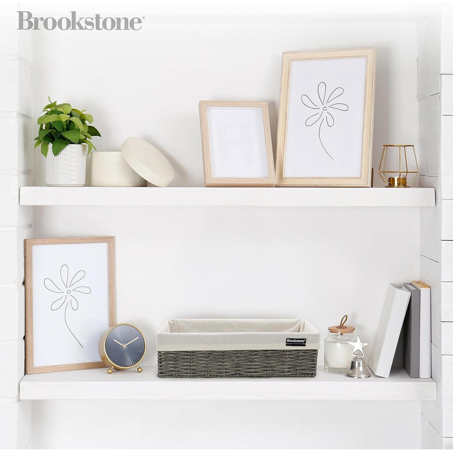 Set de 2 Cestas de Almacenamiento Tejidas Brookstone 36x10 cm