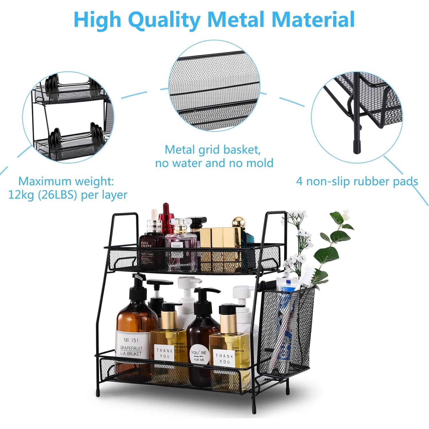 Organizador de Encimera LEMIKKLE Negro 2 Niveles 34 cm