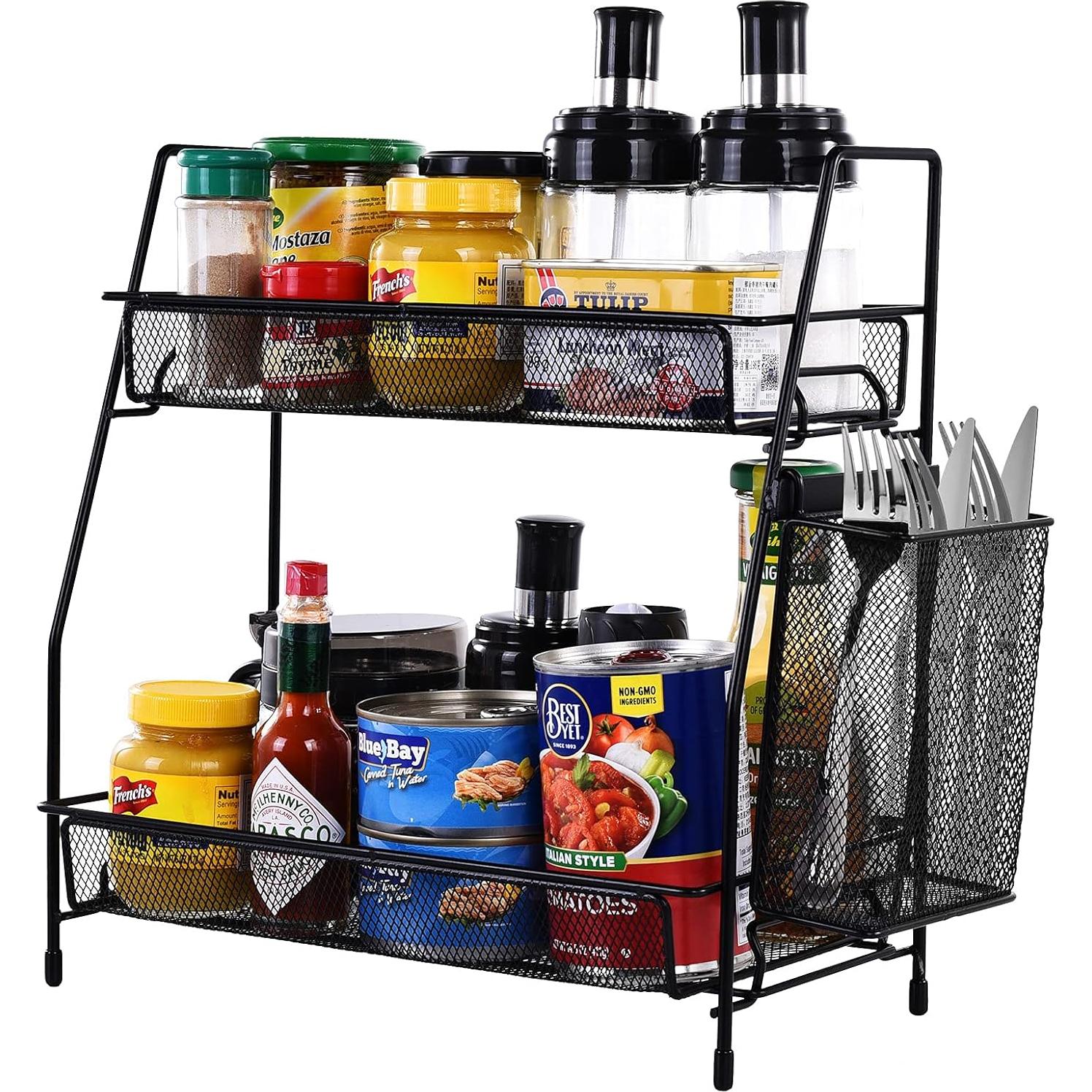 Organizador de Encimera LEMIKKLE Negro 2 Niveles 34 cm