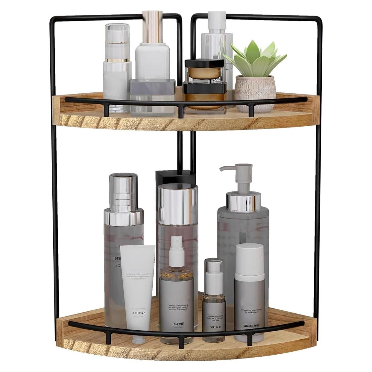 Estante de esquina 2 niveles Dorhors para baño y cocina