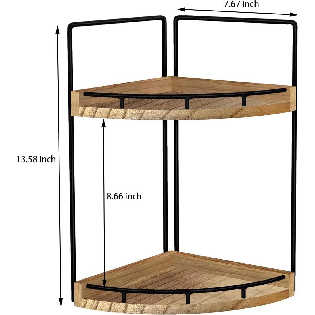 Estante de esquina 2 niveles Dorhors para baño y cocina