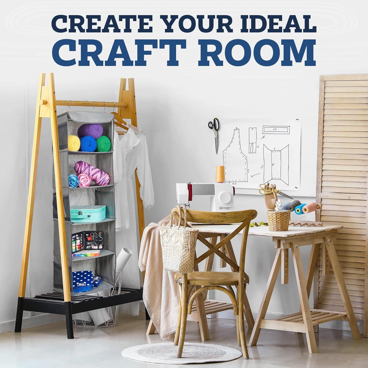 Organizador de Closet Colgante ZOBER 5 Estantes Gris