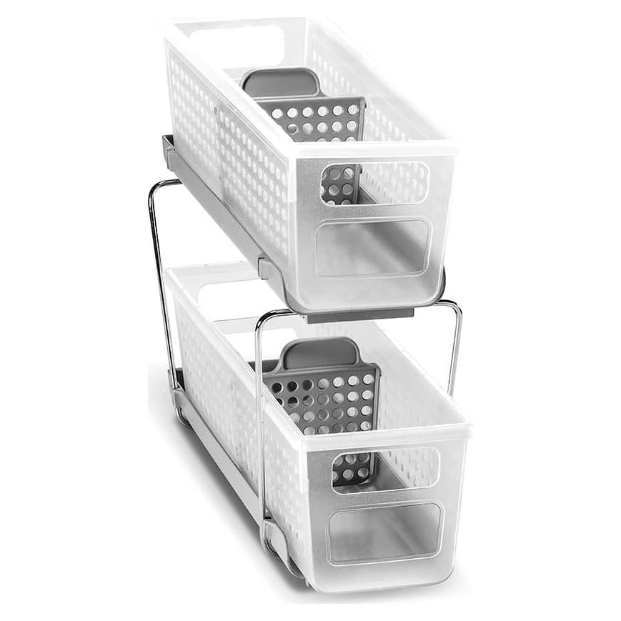 Organizador Mini Madesmart 2 Niveles Plástico Escarcha