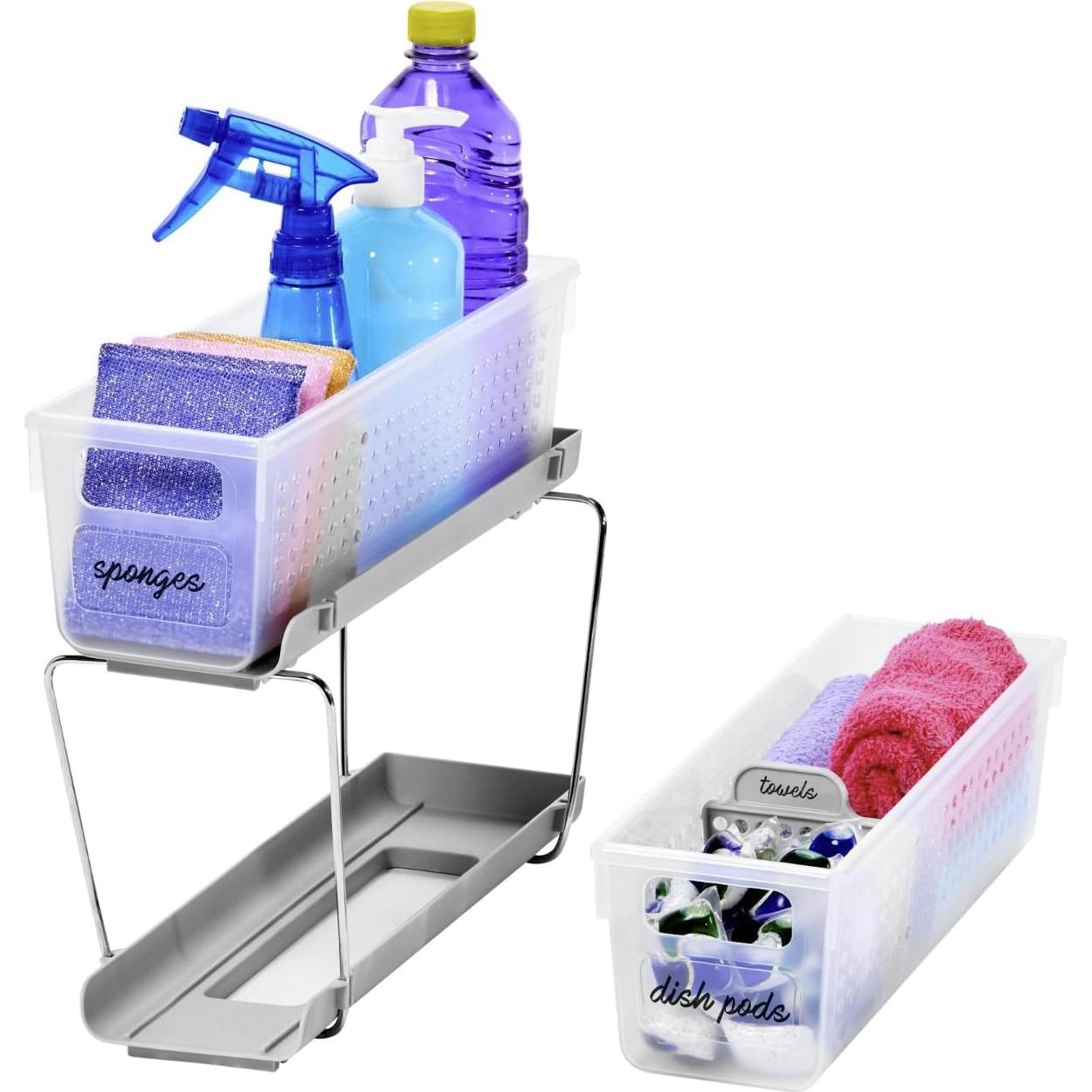 Organizador Mini Madesmart 2 Niveles Plástico Escarcha