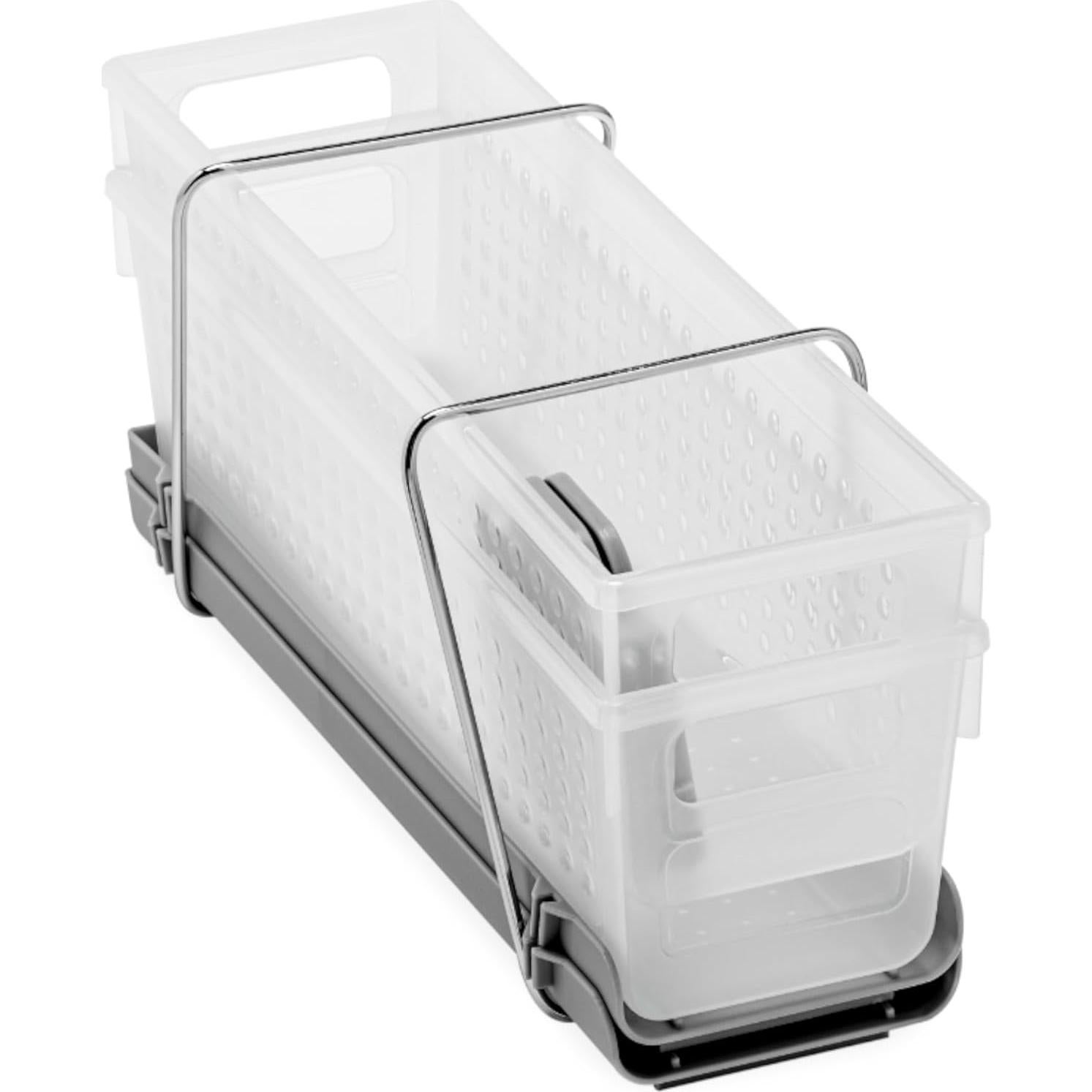 Organizador Mini Madesmart 2 Niveles Plástico Escarcha