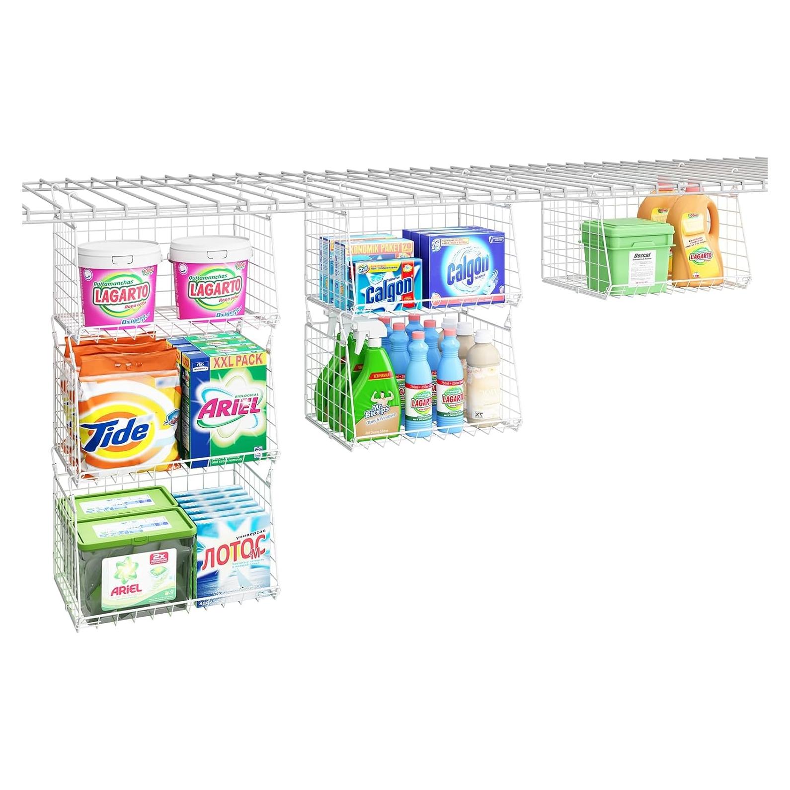 Organizador Colgante de Ropa 3 Niveles Sonyabecca Blanco