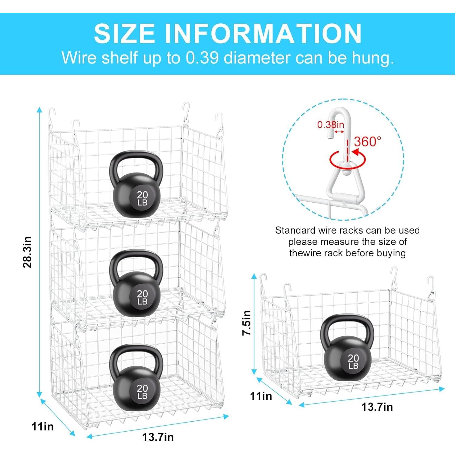 Organizador Colgante de Ropa 3 Niveles Sonyabecca Blanco
