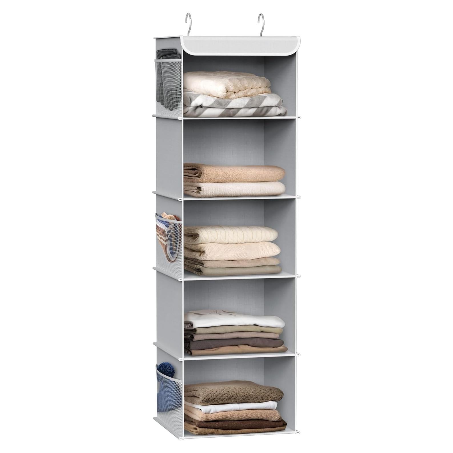 Organizador de Closet Colgante Simple Houseware 5 Estantes Gris