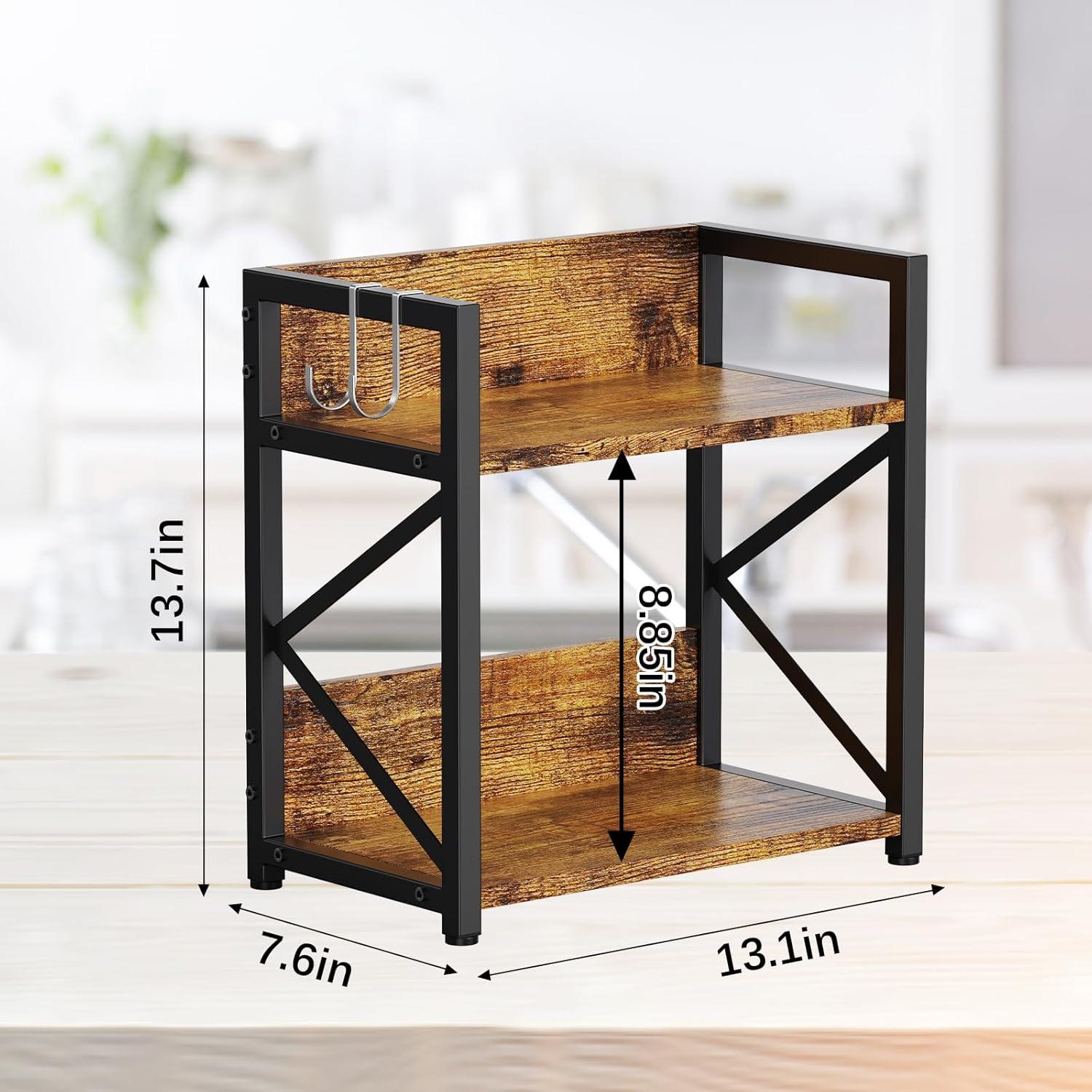 Organizador de Estante de Cocina RUILALIFE 2 Niveles Madera