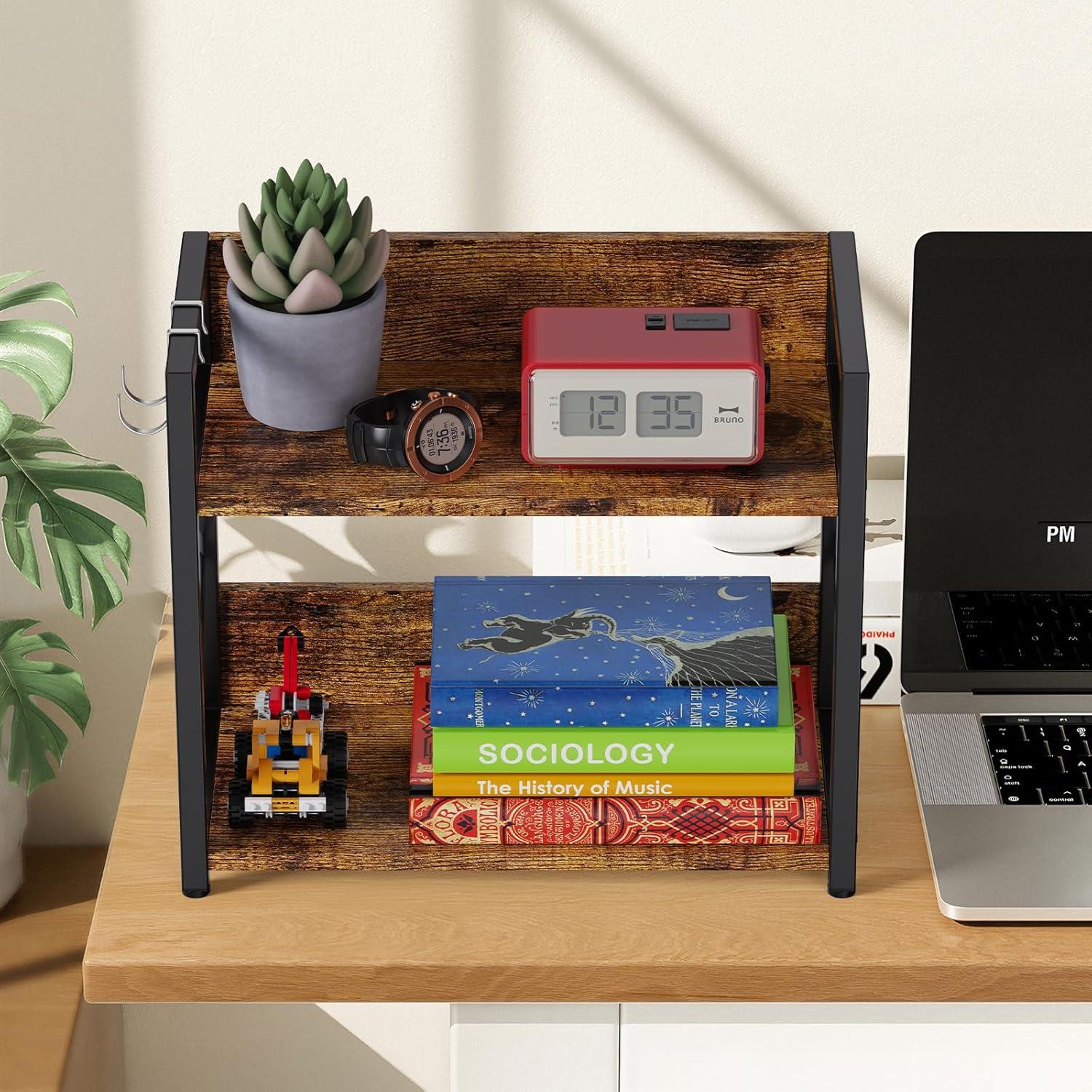 Organizador de Estante de Cocina RUILALIFE 2 Niveles Madera