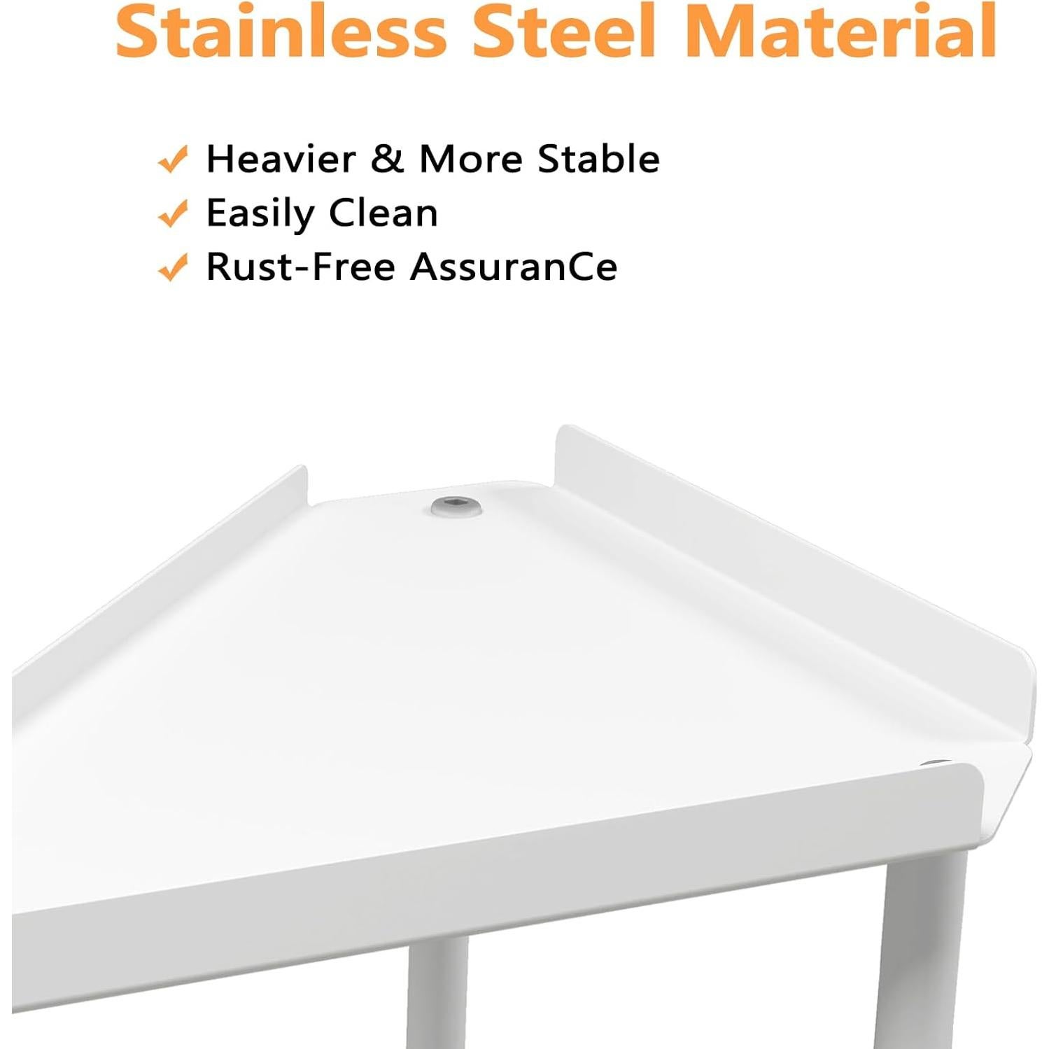 Organizador de Esquina para Baño FLE 2 Niveles Blanco