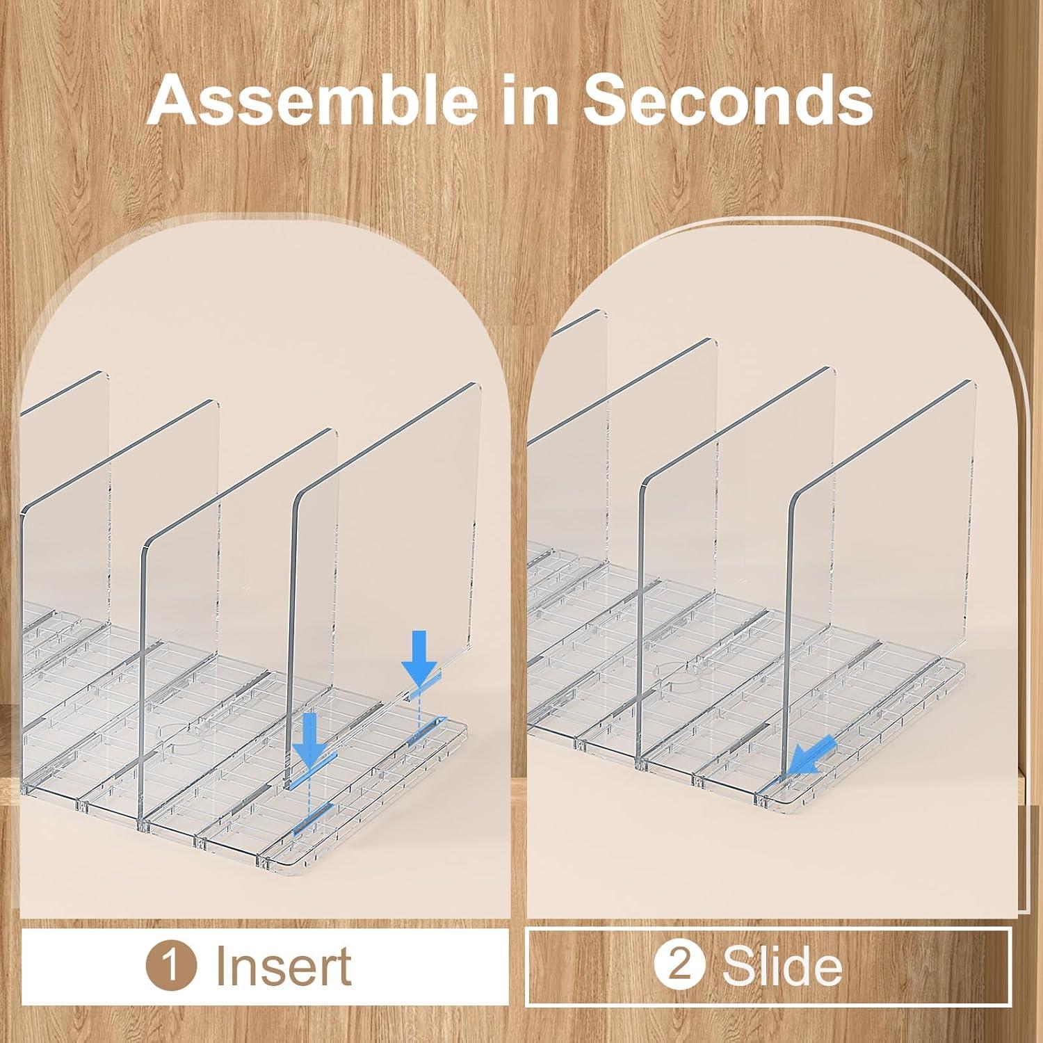 Organizador de Bolsos SortNStore 2 Estantes Ajustable Transparente