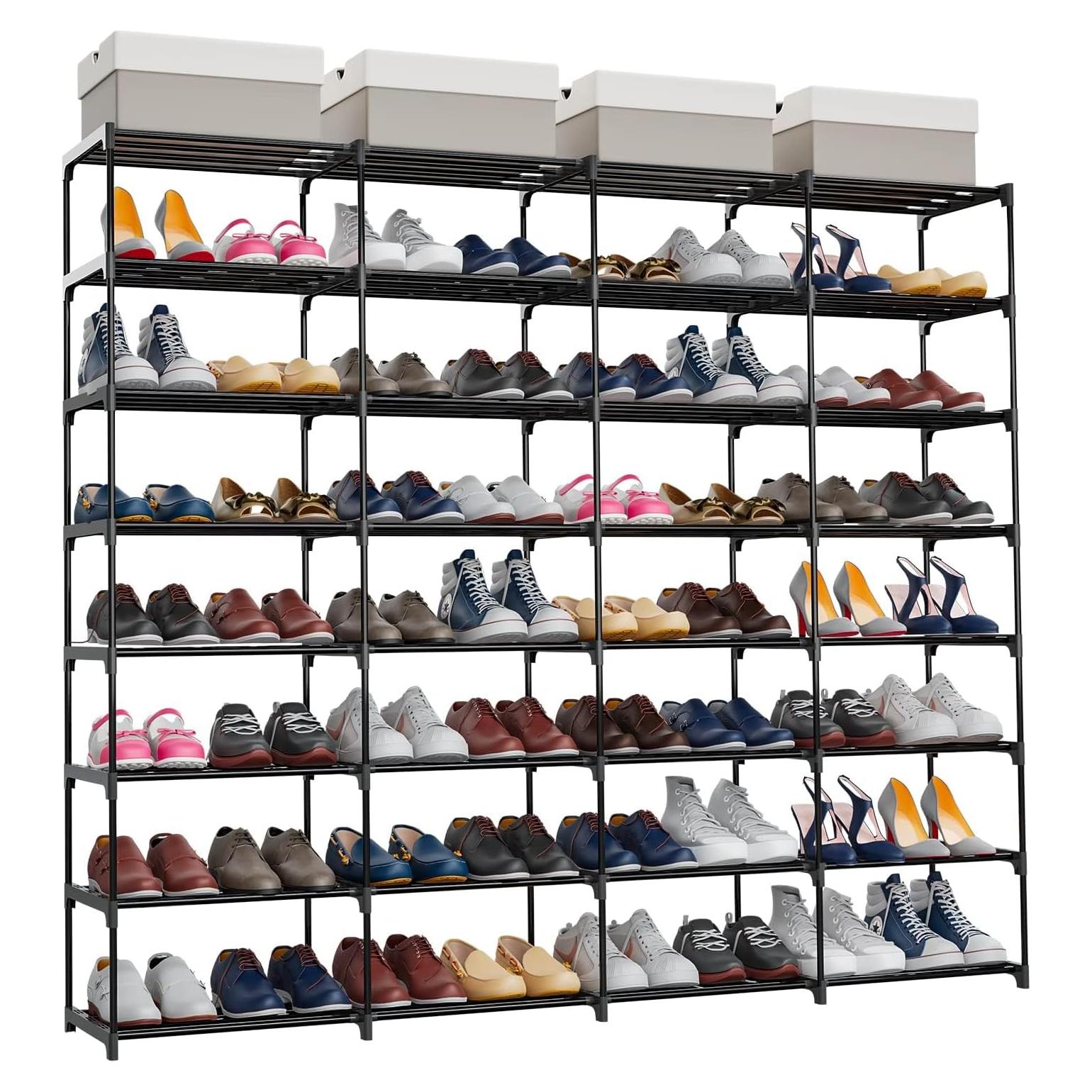 Estante para zapatos SMILHELTD 4 filas 8 niveles 64 pares