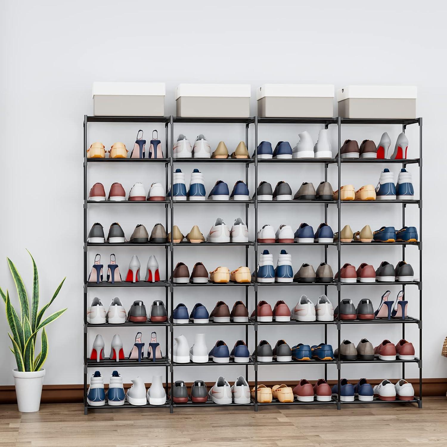 Estante para zapatos SMILHELTD 4 filas 8 niveles 64 pares