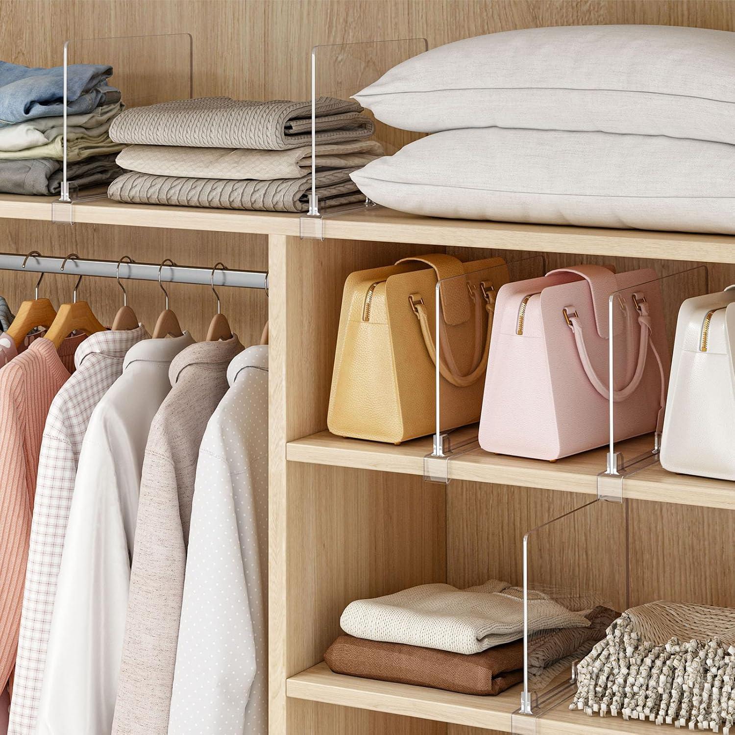 Divisores de Estante Acrílico Fixwal 8 PCS 30x20 cm