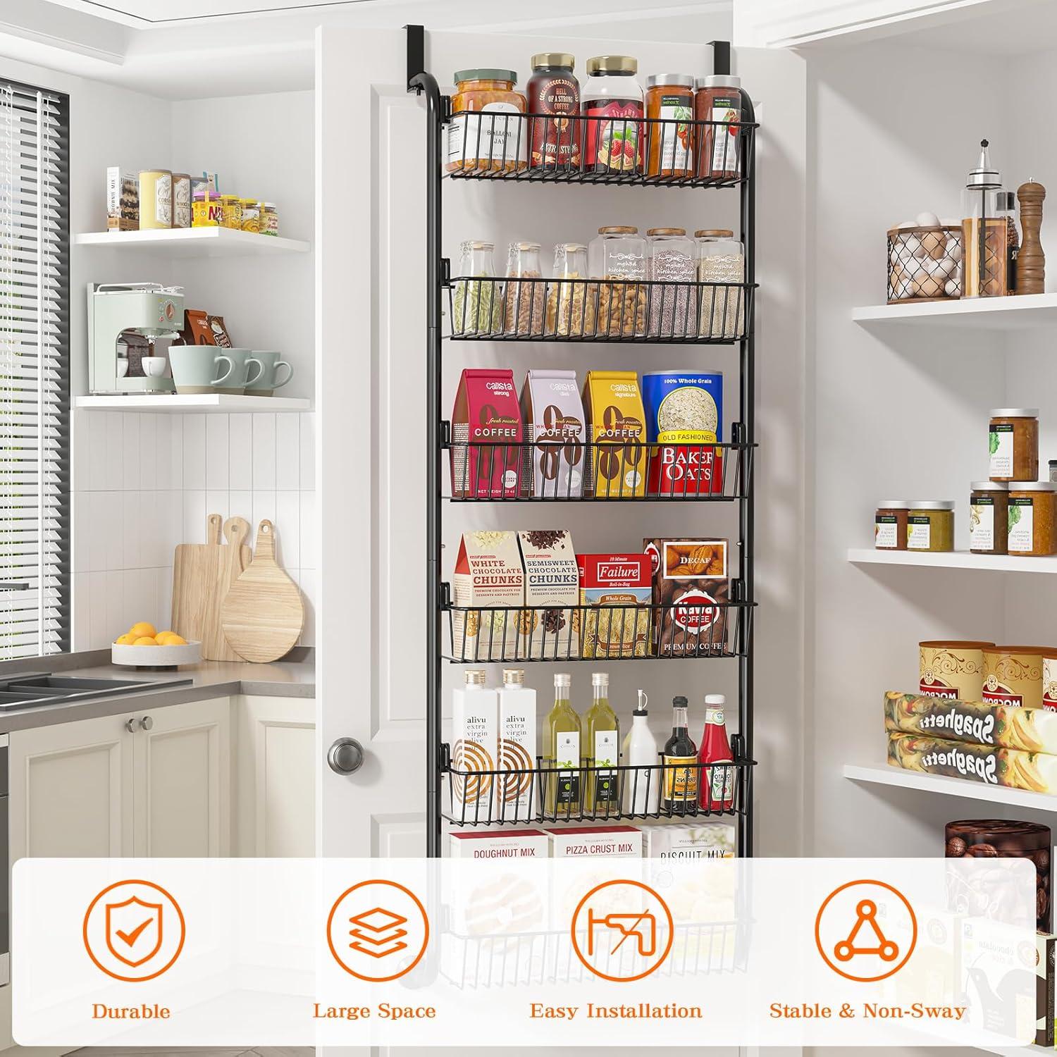 Estante Organizador de Especias MIAOLI 6 Niveles Negro