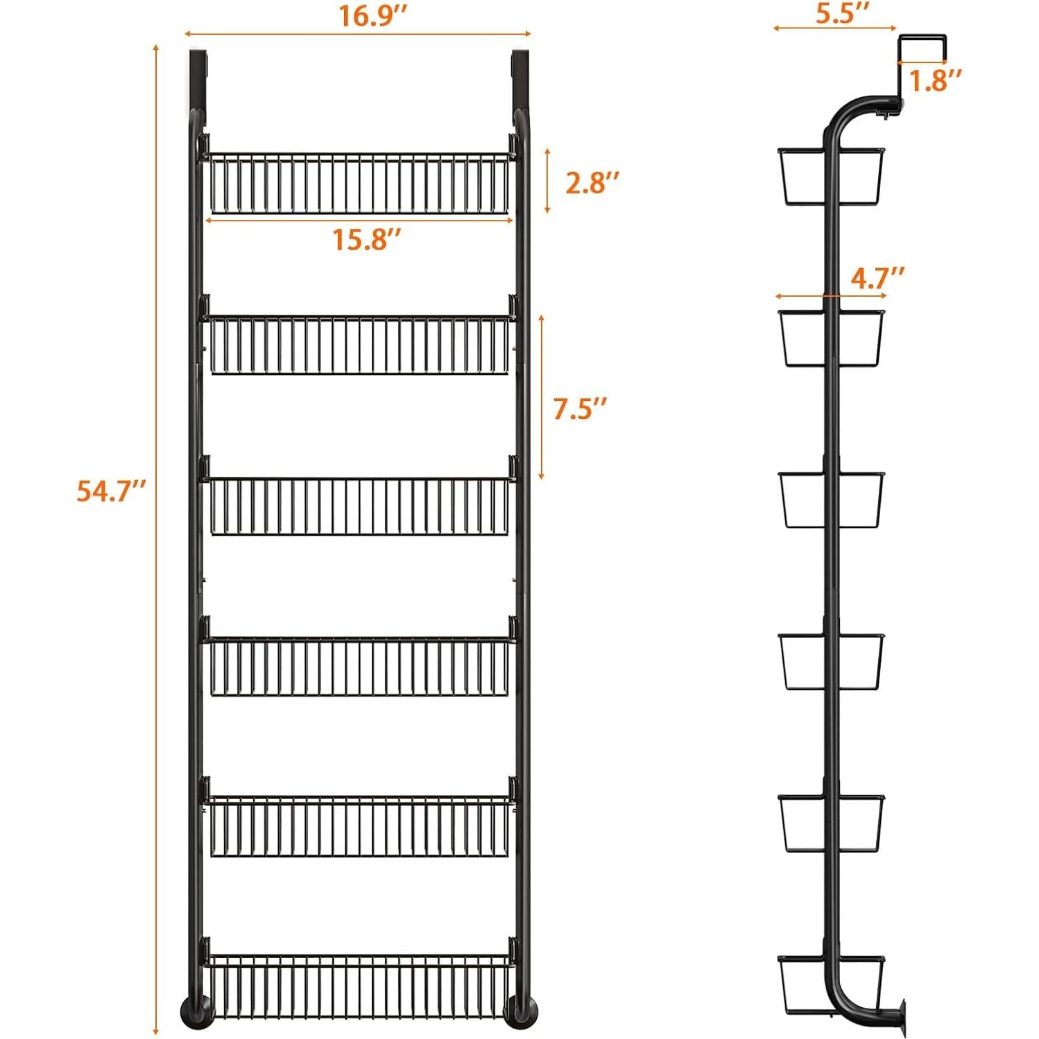 Estante Organizador de Especias MIAOLI 6 Niveles Negro