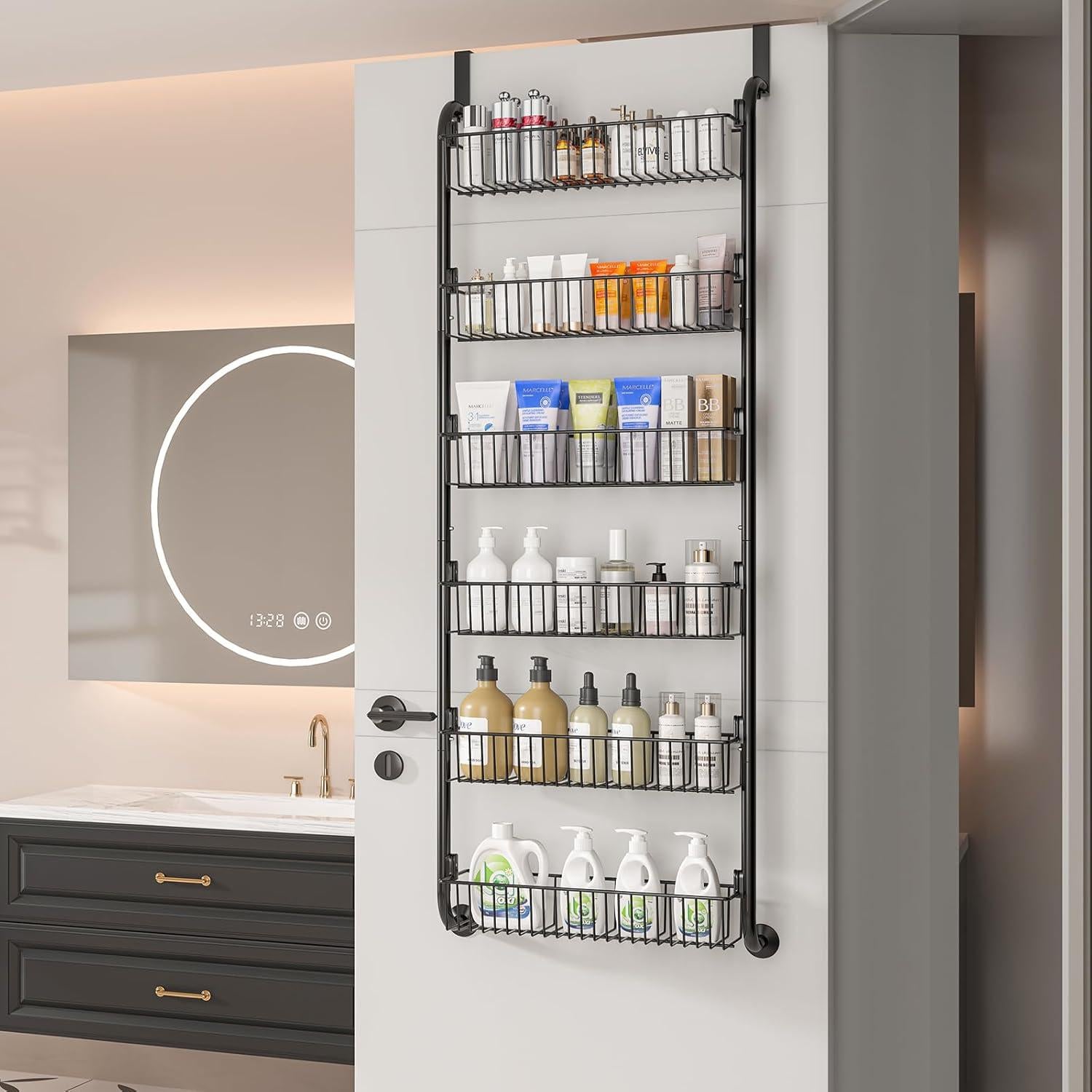 Estante Organizador de Especias MIAOLI 6 Niveles Negro