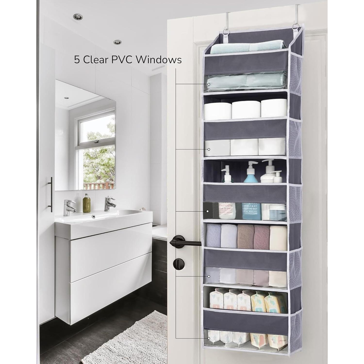 Organizador de Puerta ULG 5 Bolsillos Grandes Gris 20 kg