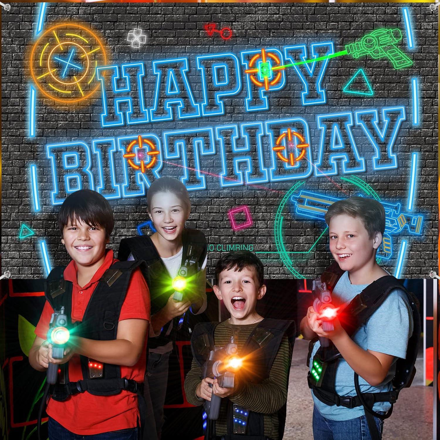 Banner de Neón Feliz Cumpleaños Tatuo 182x110 cm Decoración