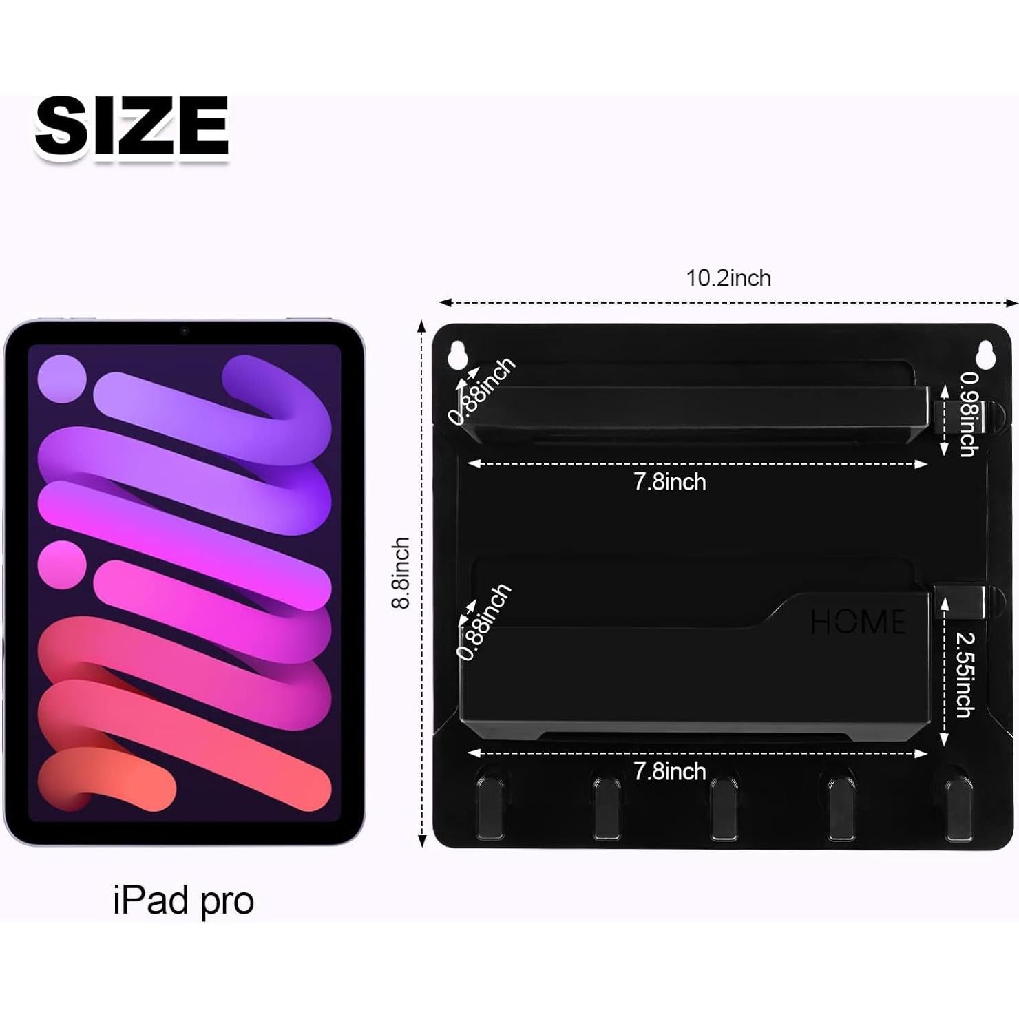 Organizador de Estante de Pared JUMEIHUI Negro 26x22cm