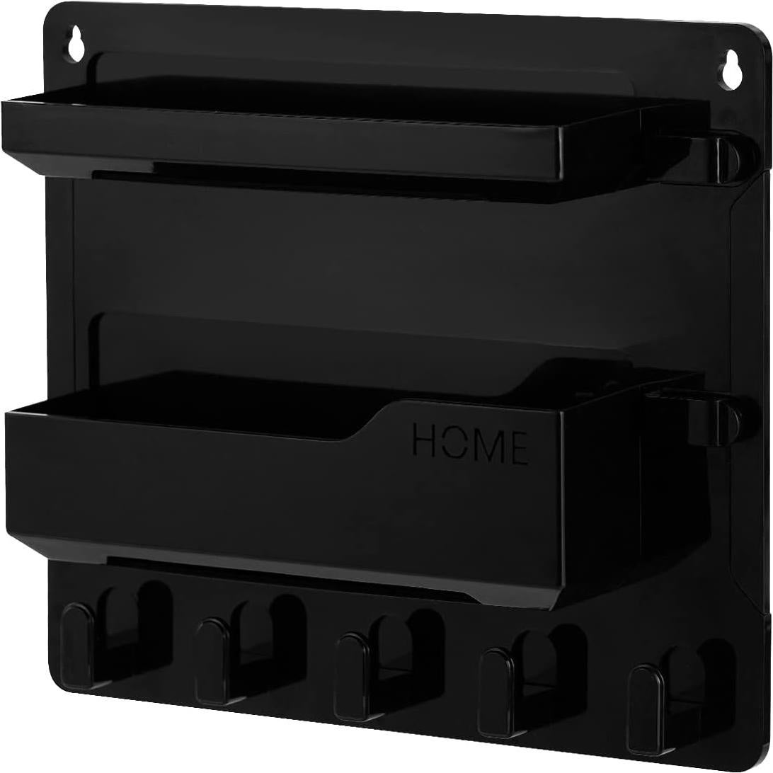Organizador de Estante de Pared JUMEIHUI Negro 26x22cm