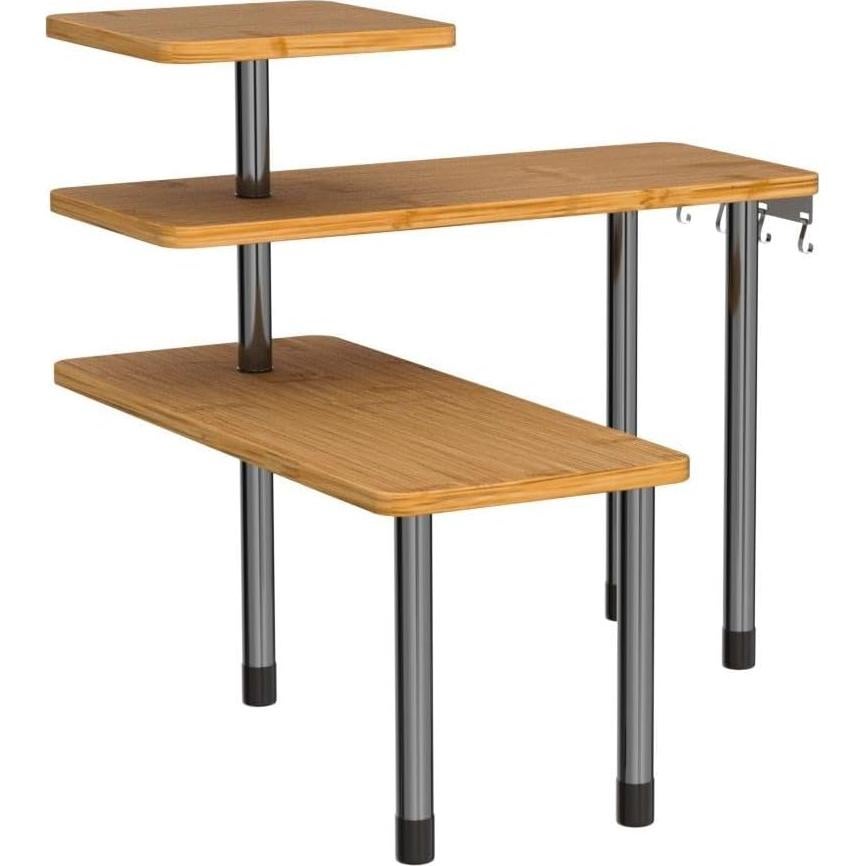 Estante Organizador de Encimera ZHWS 3 Niveles Bambú