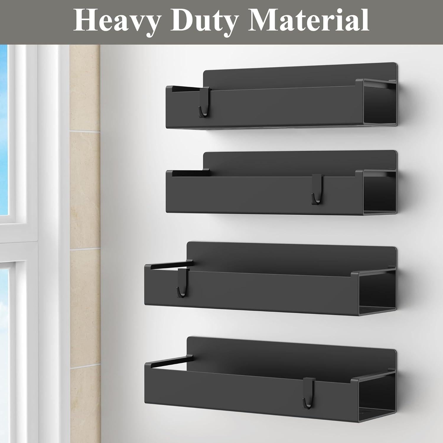 Organizador de Especias Magnético HuggieGems 4 Paquetes Negro