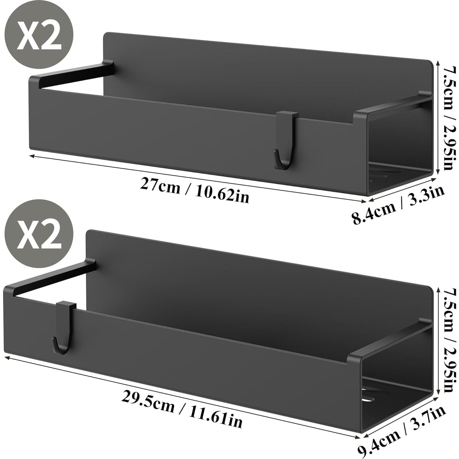 Organizador de Especias Magnético HuggieGems 4 Paquetes Negro