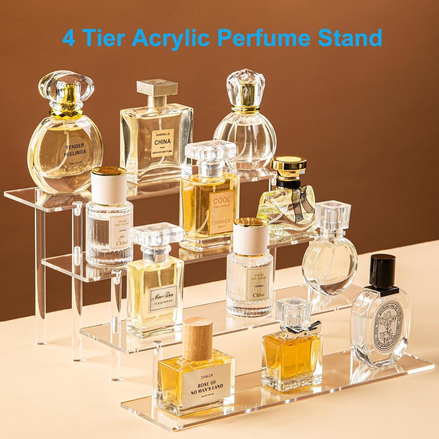 Soporte Organizador Acrílico 4 Niveles para Perfume Henable