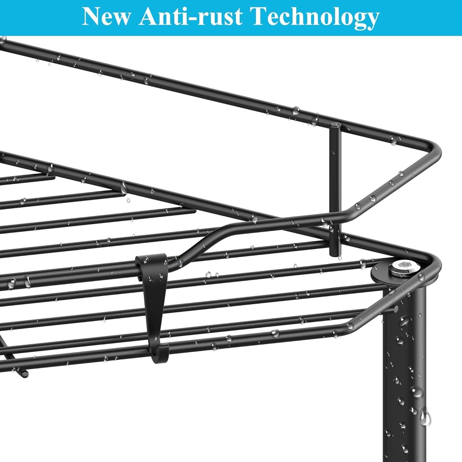 Organizador de Ducha de Esquina HuggieGems 4 Niveles Negro